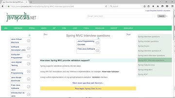 How does Spring MVC provide validation support? | javapedia.net