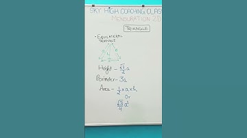 Mensuration 2D (Triangles) Part2 #skyhigh #shcc #maths #triangle #mensuration #area #perimeter