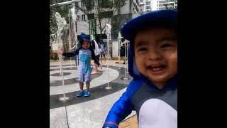 first fountain experience - 36m 20m 20220528 #baby #shorts