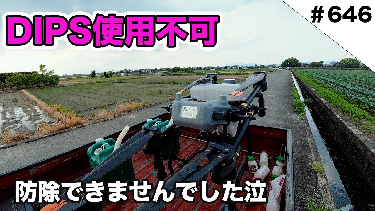 DIPSが使用不可？　防除できませんでした泣