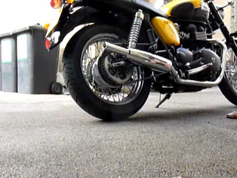 Triumph Bonneville T100 Norman Hyde Exhaust Sound Youtube