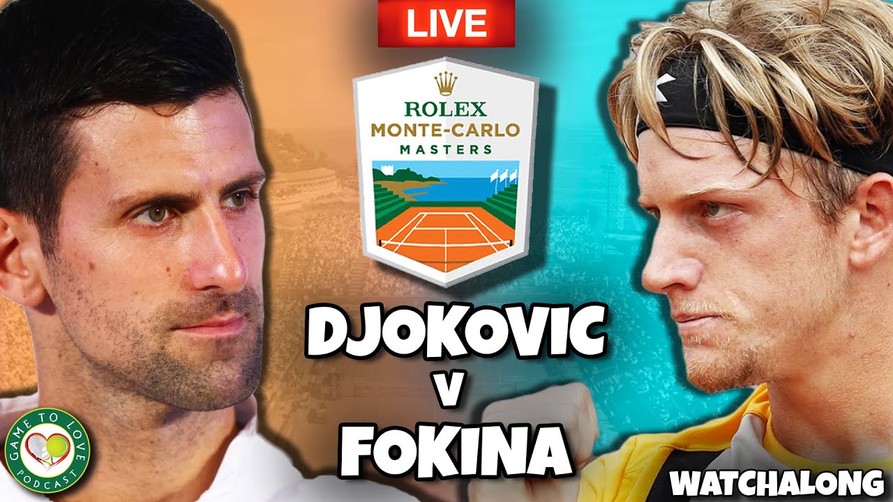 DJOKOVIC vs DAVIDOVICH FOKINA Monte Carlo 2022 LIVE GTL Watchalong Stream