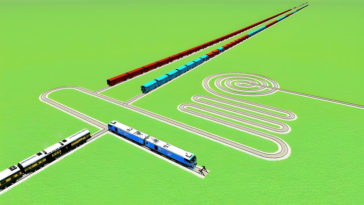 🐍TRAINS CROSSINGON SNAKE ROUNDED CIRCLE ZIG ZAG💝TRAIN CROSSIN RAILWORK BEANG DRIVE