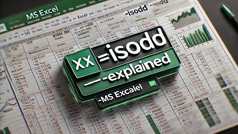 =ISODD [Explained] in 2 minutes| How to Use the ISODD Function in Excel? Excel Formula Tutorial.