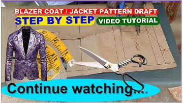 HOW TO MAKE A COAT/CREATE/DRAFT/DRAW BLAZER COAT SIZE 36 FULL VIDEO/ TOPTS TAILORING STUDIO/ ENGLISH