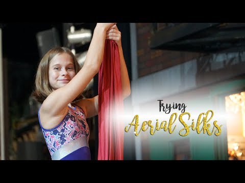 Gymnast Tries Aerial Silks| Kyra SGG