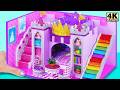Building Cinderella's Castle 🏰 with Amazing Purple Bedroom, Living Room from Cardboard for Hamster