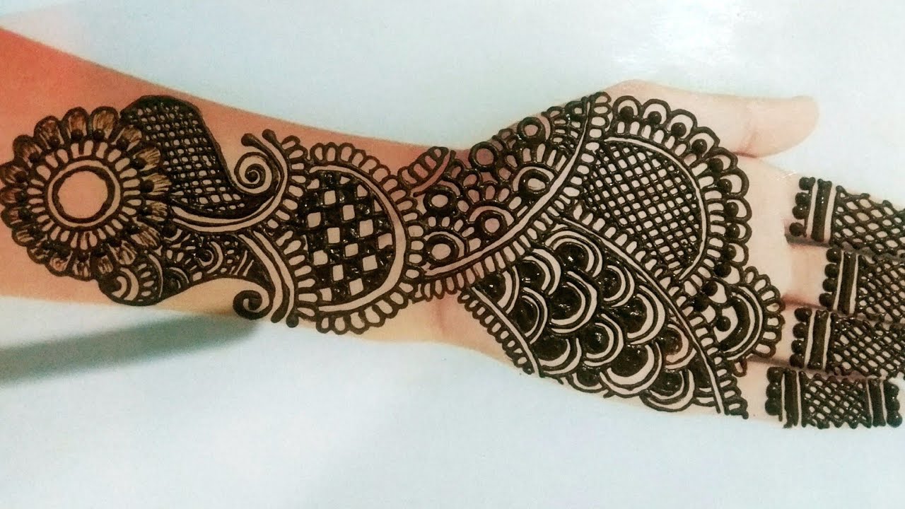 Arabic Mehndi Design for Front Hand|| Easy Step by Step Mehndi Design ...