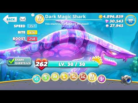 Hungry Shark World - Dark Magic Shark Max Level