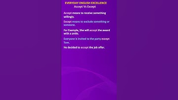 Accept Vs Except | Confused Words Explained | English Learning for Beginners 📚✨ #esl #learnenglish