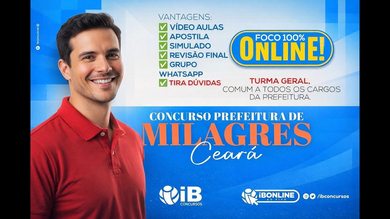 AULA DE  PORTUGUÊS - CONCURSO  PREFEITURA DE MILAGRES /CE