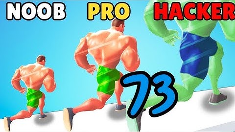 NOOB vs PRO vs HACKER in Muscle Rush ❤️ All Levels Gameplay