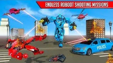 Flying Limo Robot Car Transform: Police Robot Game Happy Family Studio Gameplay| #Kidsgame
