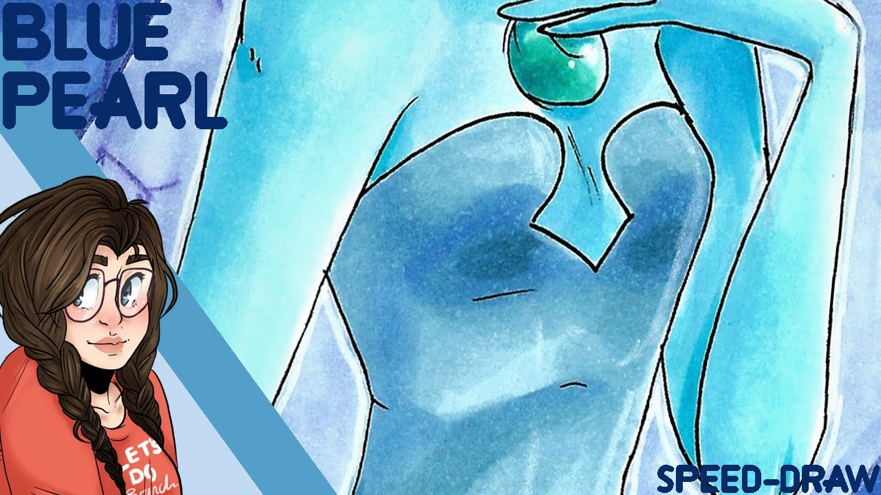 Speed Draw Blue Pearl Steven Universe Fanart Youtube