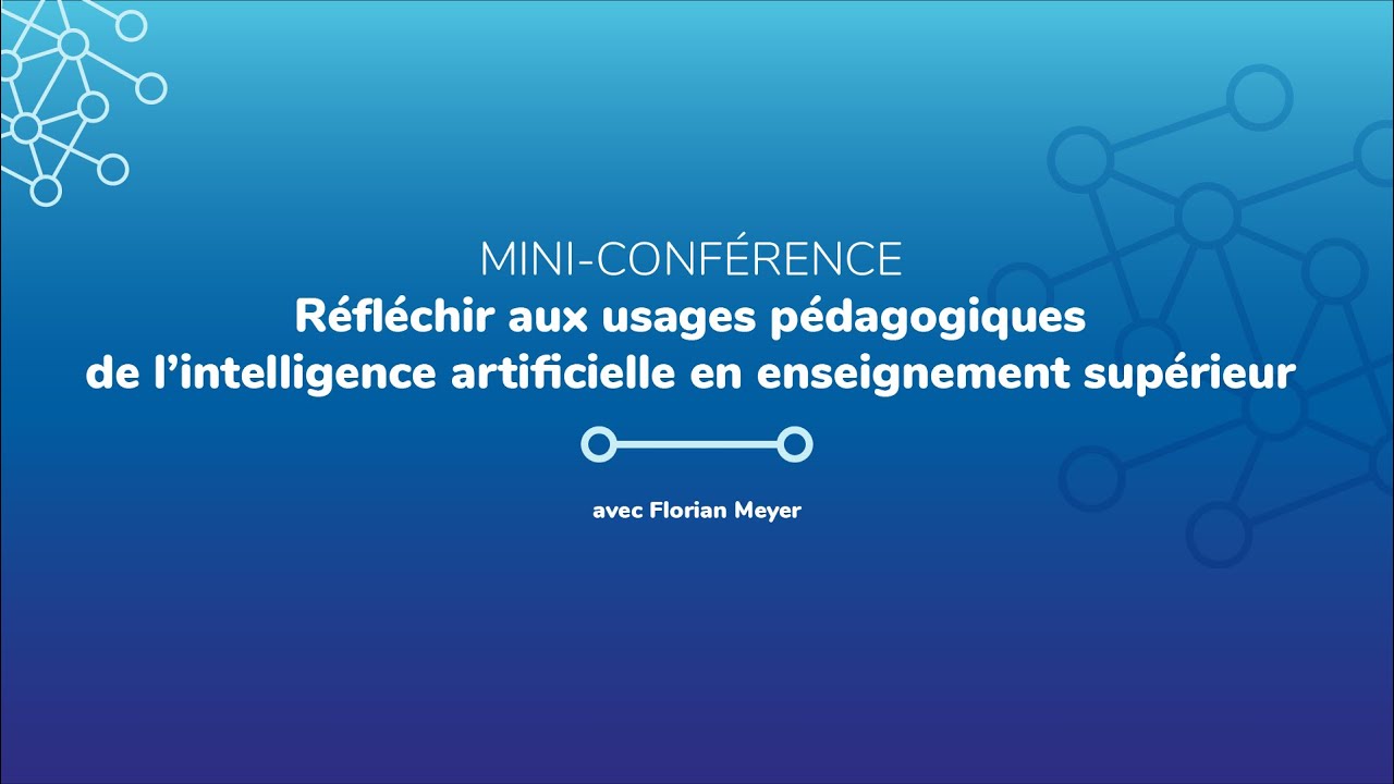 Réfléchir aux usages pédagogiques de l’intelligence artificielle en enseignement supérieur