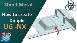 Siemens Unigraphics NX-Sheet Metal || How to make Dimple || Dimple command.