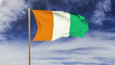 4K Ivory Coast flag waving in the wind. Green screen, alpha matte. Loopable animation Stock video