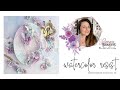 Watercolor Resist Technique | Mixed Media Tutorial | Reneabouquets Butterflies, Chipboard, Pearls
