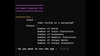 CLI Word Counter using TypeScript (Demo)
