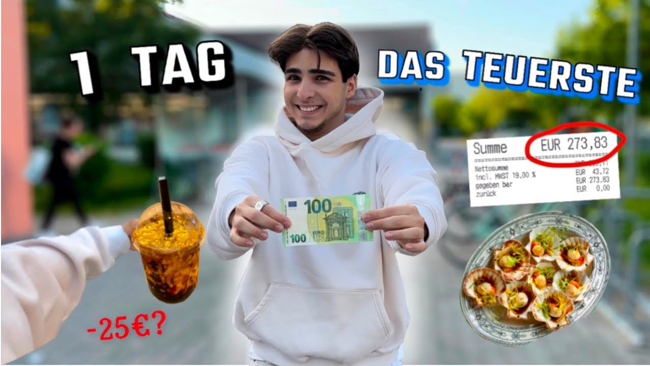 1 TAG NUR DAS TEUERSTE ESSEN🥲 hilfe