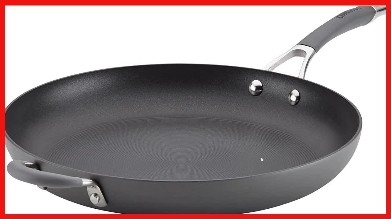 Circulon Radiance Hard-Anodized Nonstick Skillet with Helper Handle 14-inch Gray