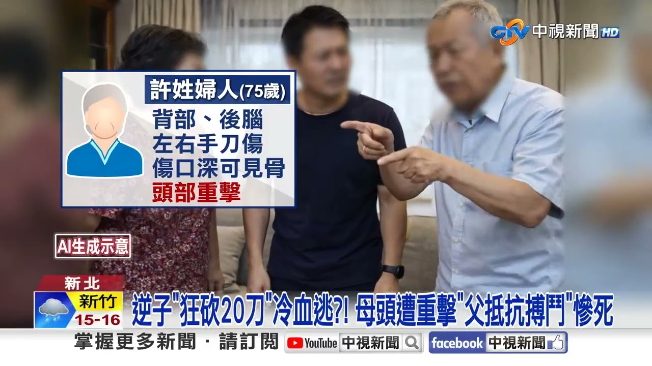 雙屍命案"蔥油餅夫妻"遭逆子砍死! "身中10多刀"倒血泊│中視新聞 20260119