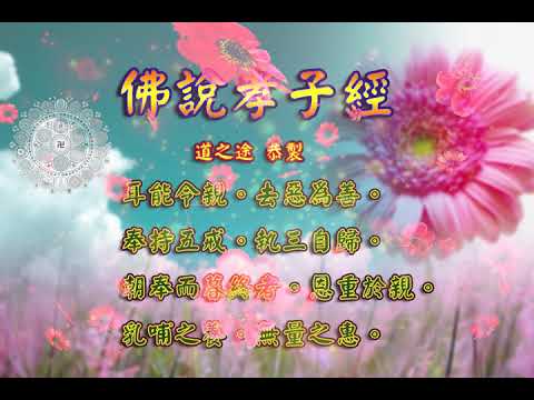 佛說孝子經 |消災解厄 解冤釋結   日日念 增福慧 防治武漢肺炎 勤洗手 戴口罩 不去密閉人多空間 板金清肺湯 請見影片說明| 道之途