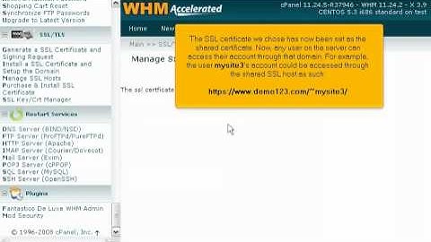 How to manage SSL hosts and the shared certificate in WHM | FastDot Cloud Hosting