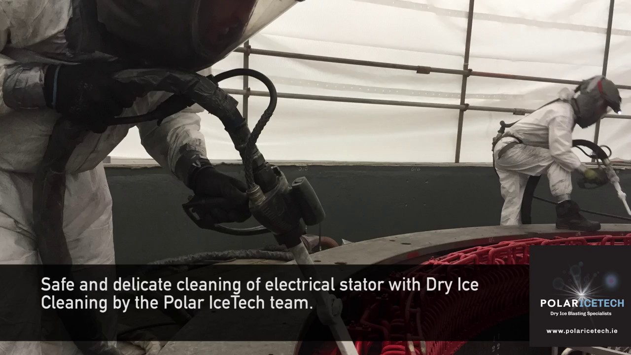 Dry Ice Cleaning of Electrical Stator by Polar IceTech