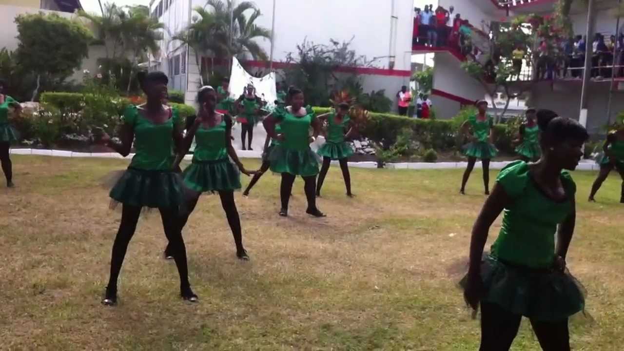 Alexandra cheer leading at The Queens HighSchool