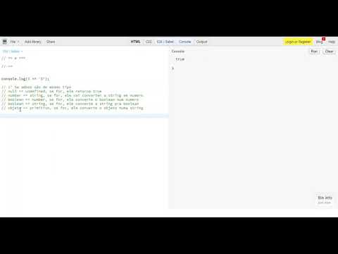 32 Conceitos de Javascript - Comparação com ==, === e o typeof