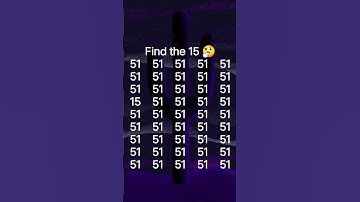 Find the 15 in all 51 # find the number challenge iq test question