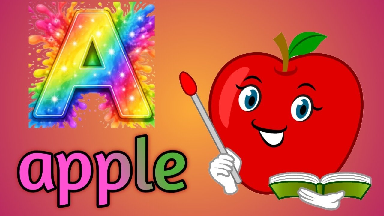 Phonics song 2 with TWO words in 3D -A for airplane -ABC alphabet song with sound