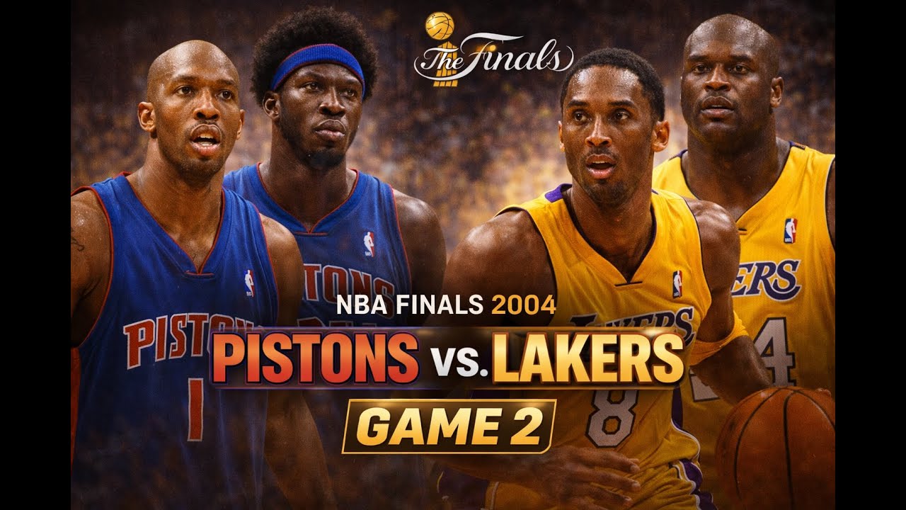 NBA Finals 2004 Detroit Pistons vs  Los Angeles Lakers Game 2 Kobe Bryant Full game