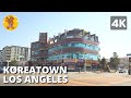 Koreatown los angeles walking tour  4k ultra   binaural sound