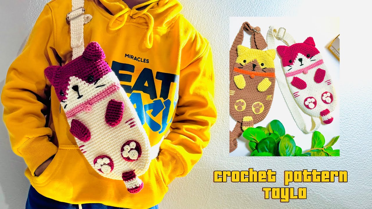 Crochet Cat  Bag Tutorial- crochet