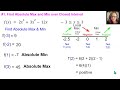 Absolute Max & Min (Global Extrema) Using the First Derivative Test