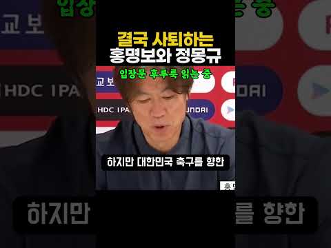 결국 사퇴 엔딩, 홍명보 정몽규 thumbnail