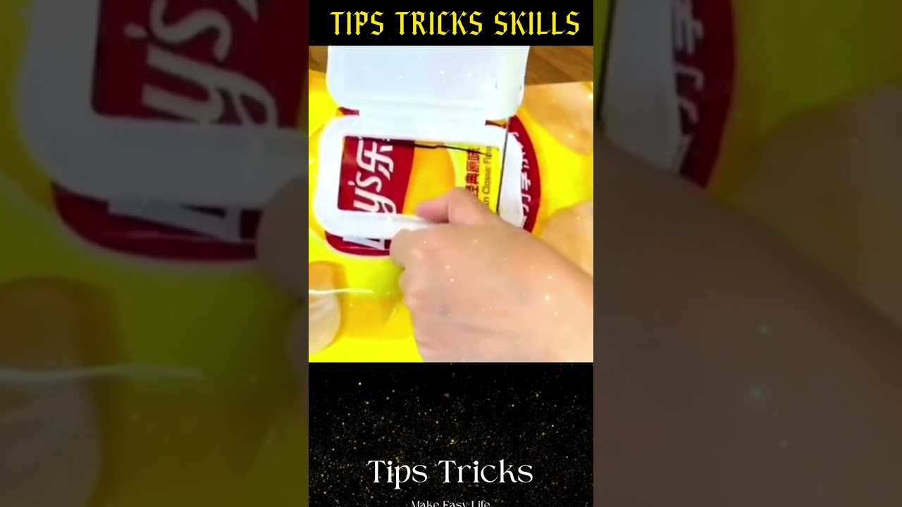 TIPS TRICKS SKILLS WET TISSUE PLASTIC LID TO COVER YOUR SNACK 