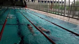 【水泳】体力テスト50×4(1分)ベスト+4秒キープ(23・5Mプール)