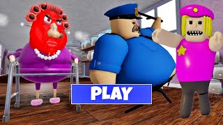 LOVE STORY - POLICE GIRL FALL IN LOVE WITH BARRY'S V2? SCARY OBBY ROBLOX #roblox #obby