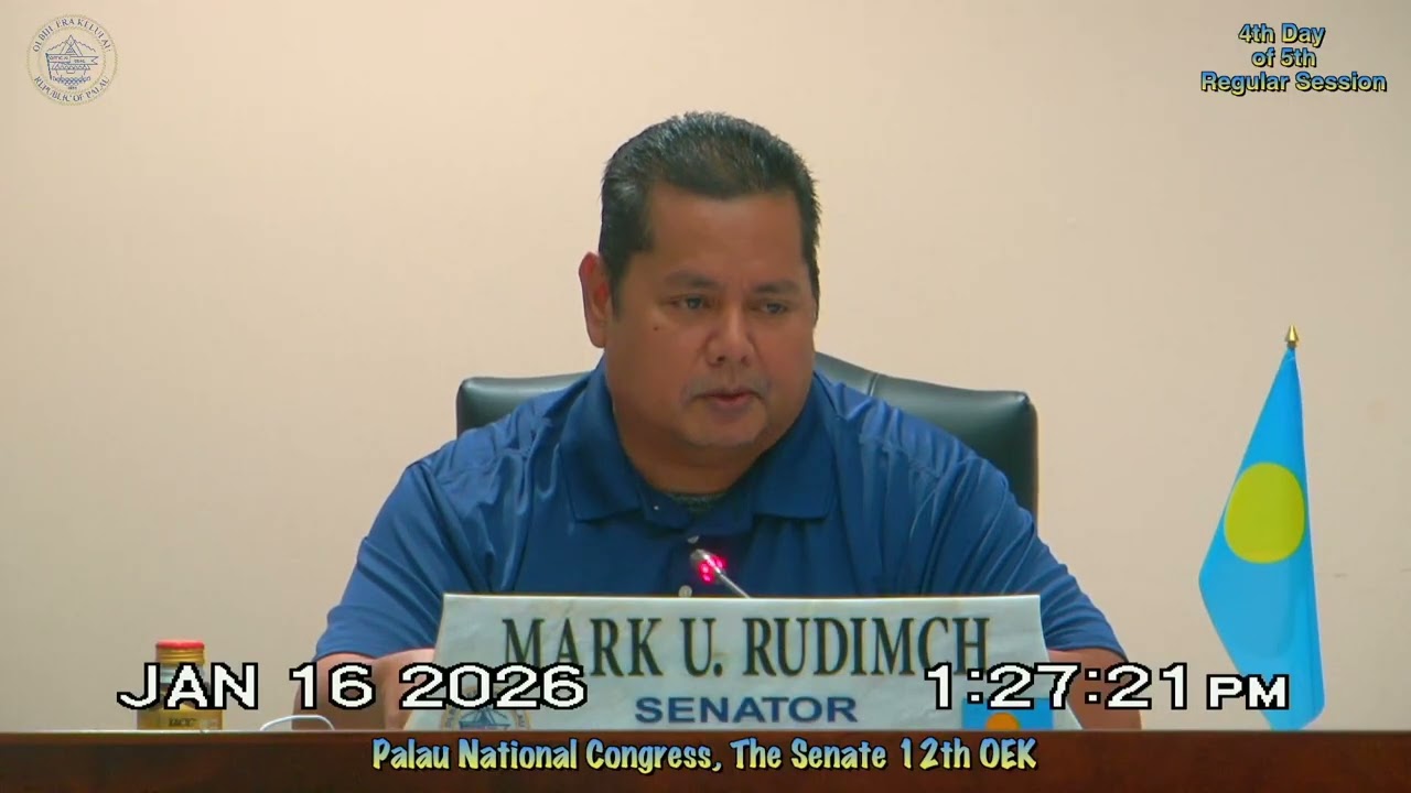 Palau National Congress | 12th OEK, The Senate 4th Day of 5th Regular Session