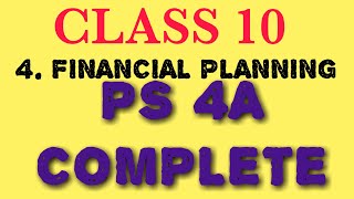 CLASS 10 MH BOARD MATH1 CH.4 FINANCIAL PLANNING PROBLEM SET 4A COMPLETE