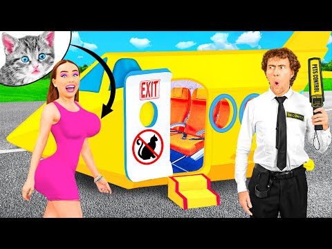 Как пронести домашних животных в самолёт | Веселые идеи от BaRaDa Challenge