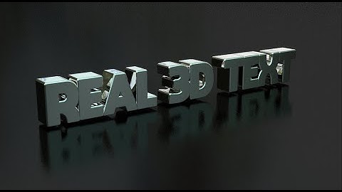 After Effects Tutorial: Create REAL 3D TEXT with Reflection and Environmental layer