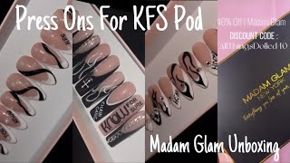 Making Press Ons - Know For Sure Podcast | Madam Glam Review - Swatches | 40% Off