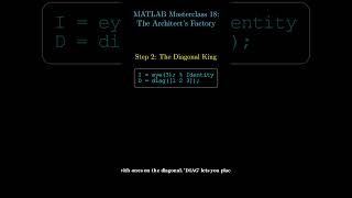 MATLAB: Identity Matrix, linsapace, diagonal Matrix