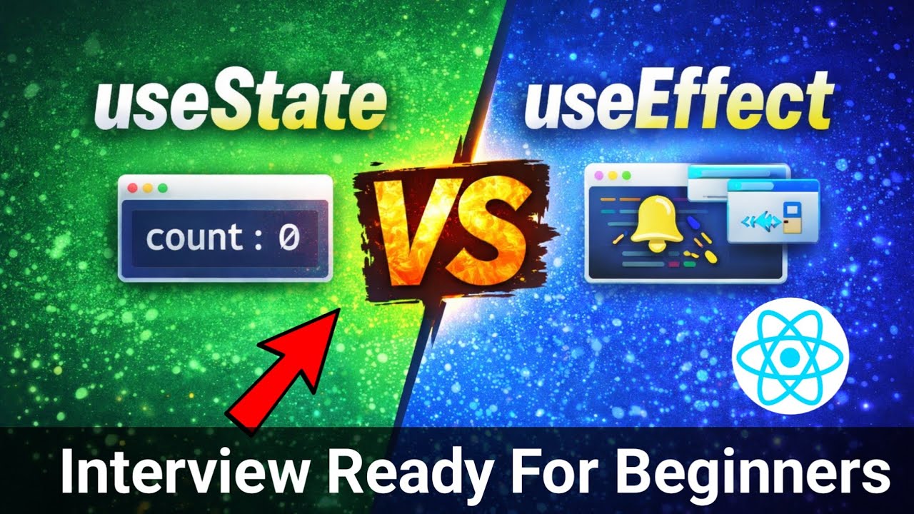 useState vs useEffect in React | Key Differences Explained Simply - YouTube