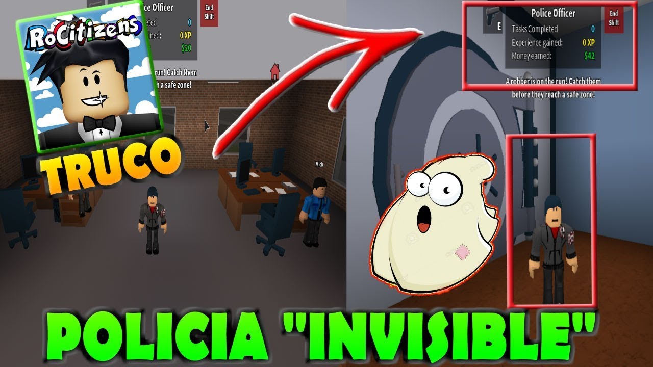 Truco Policia Invisible En Rocitizens Roblox Youtube - policias y ladrones rocitizens roblox crystalsims youtube