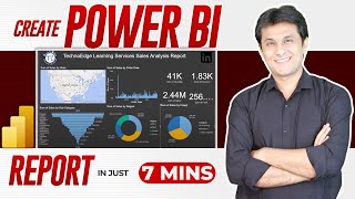 How to create Power BI Dashboard (Report) in 7 Minutes in Power BI Desktop | @PavanLalwani
